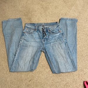 american eagle blue 90’s bootleg jeans